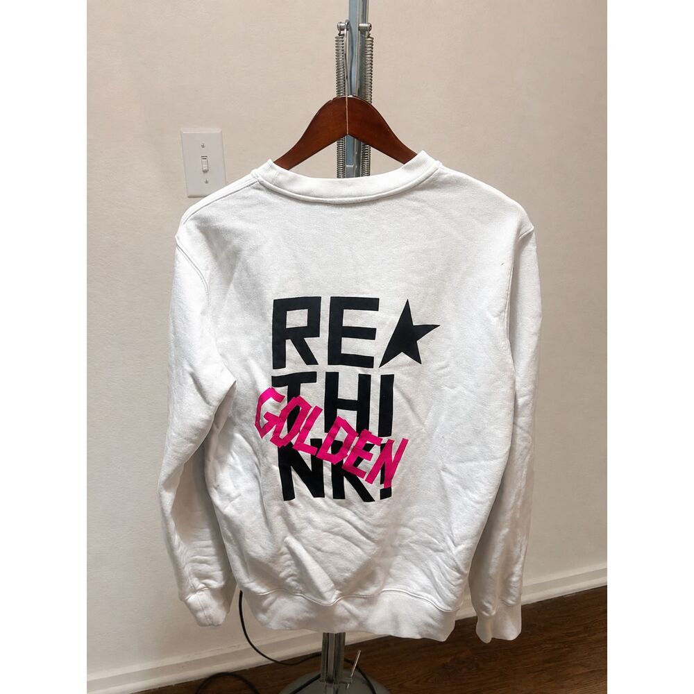 White Golden Goose Crewneck Sweatshirt